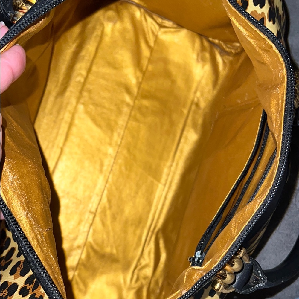 Versace Baroque Sunburst “Boston” Bag with Leopard Accents - Picture 6 of 8